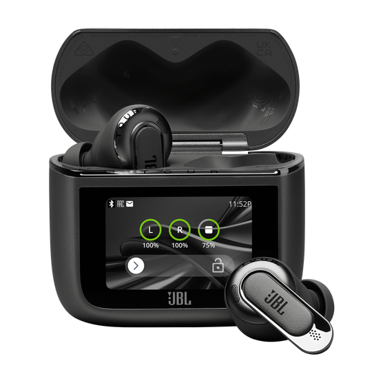JBL Tour Pro 3 - Black - True Wireless Noise Cancelling earbuds with Smart Charging Case™ - Hero